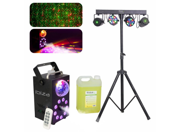 Egitana Máq. Fumo Astro Suporte C/ 2x PAR / 2x Laser e Líquido Fumo Egitana Máq. Fumo Astro Suporte C/ 2x PAR / 2x Laser e Líquido Fumo